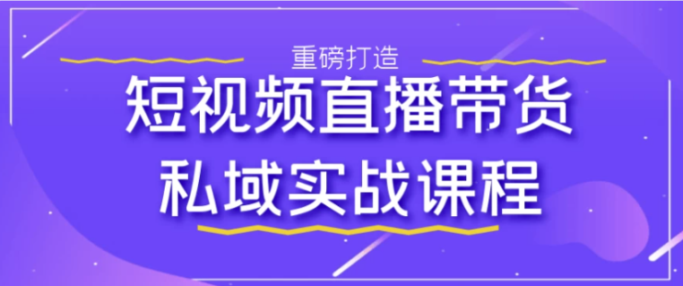 短视频直播带货私域实战课程 【9GB】