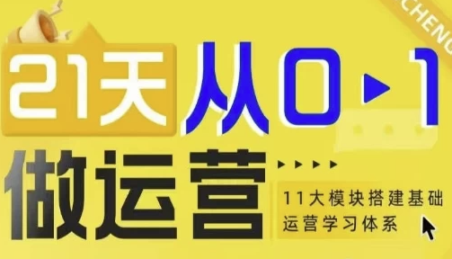 21天从0-1做运营，11大维度搭建基础运营学习体系 【1.6GB】(图1)